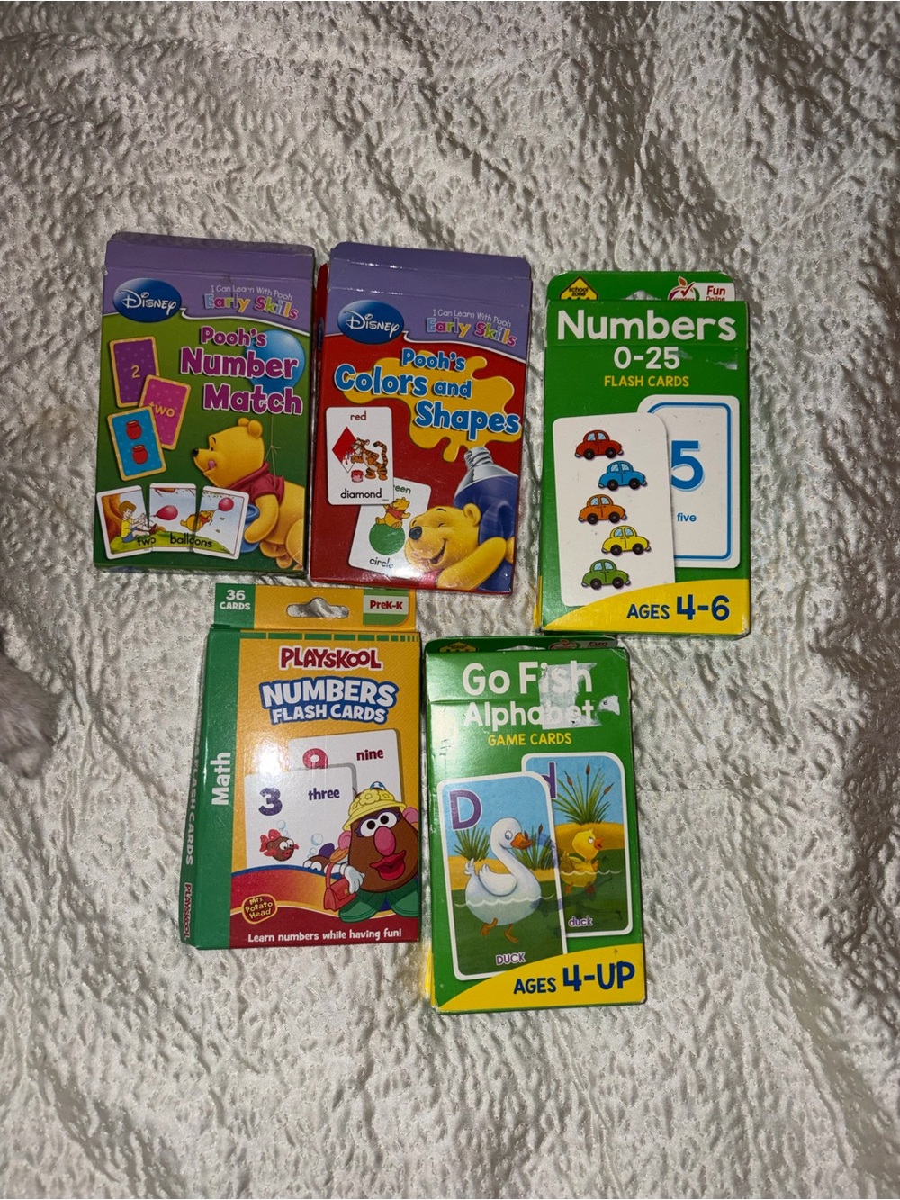 Disney Pooh's Colors and Shapes Flash Cards - Purple, Green, Yellow